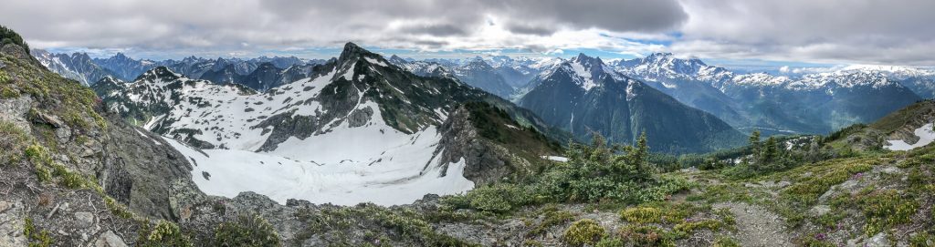 Panorama of Canadian British Columbia's seemingly endless range of mountains