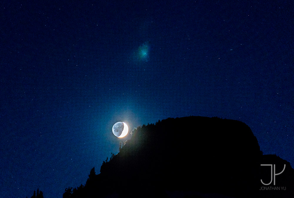 Bright moon looms over artist point
