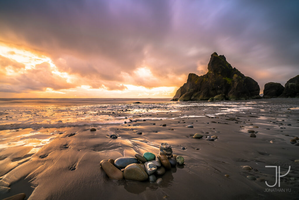 Big rocks lie in wait as the tide comes to take them away