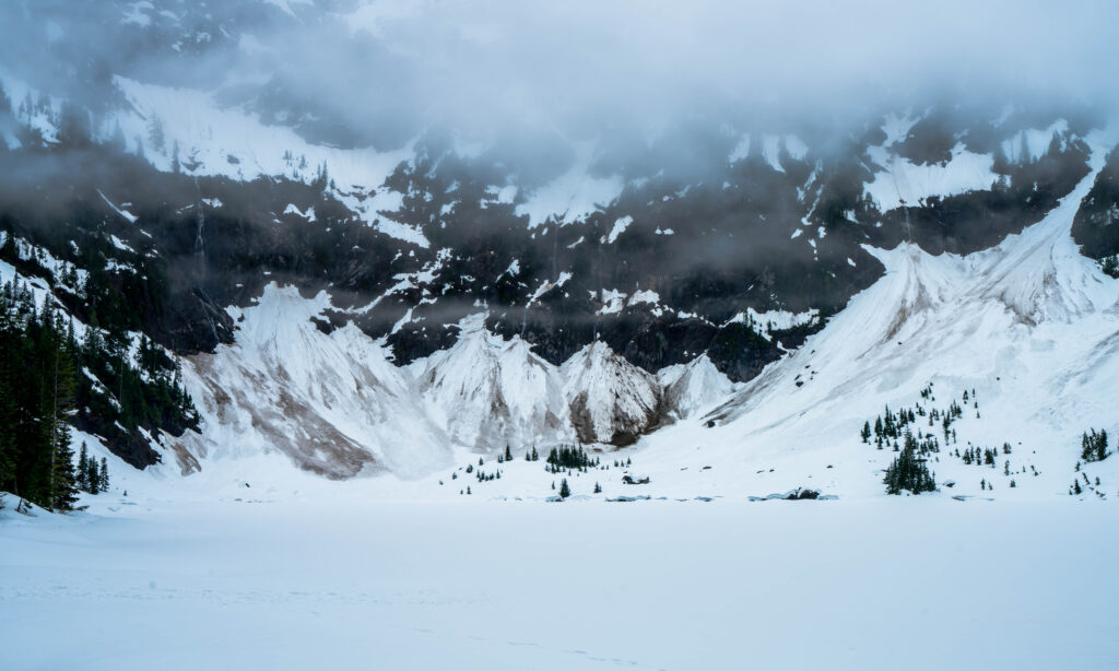 Snow covered Lake 22 with Pilchuck looming above - A7RII