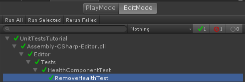 Running a unit test suite in Unity