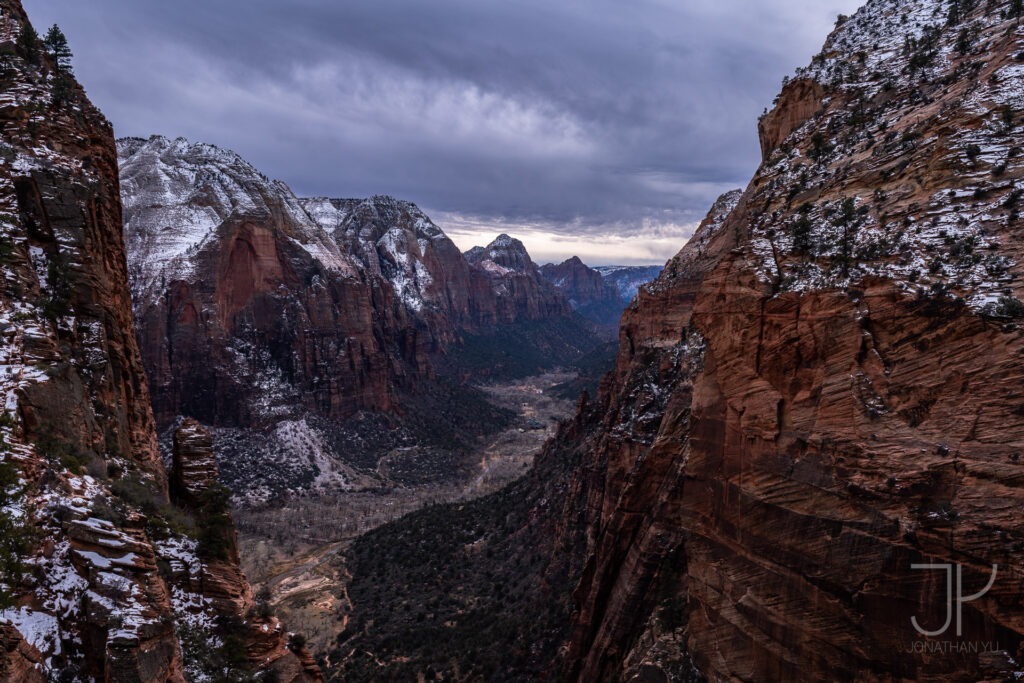 zion national park winter, angels landing