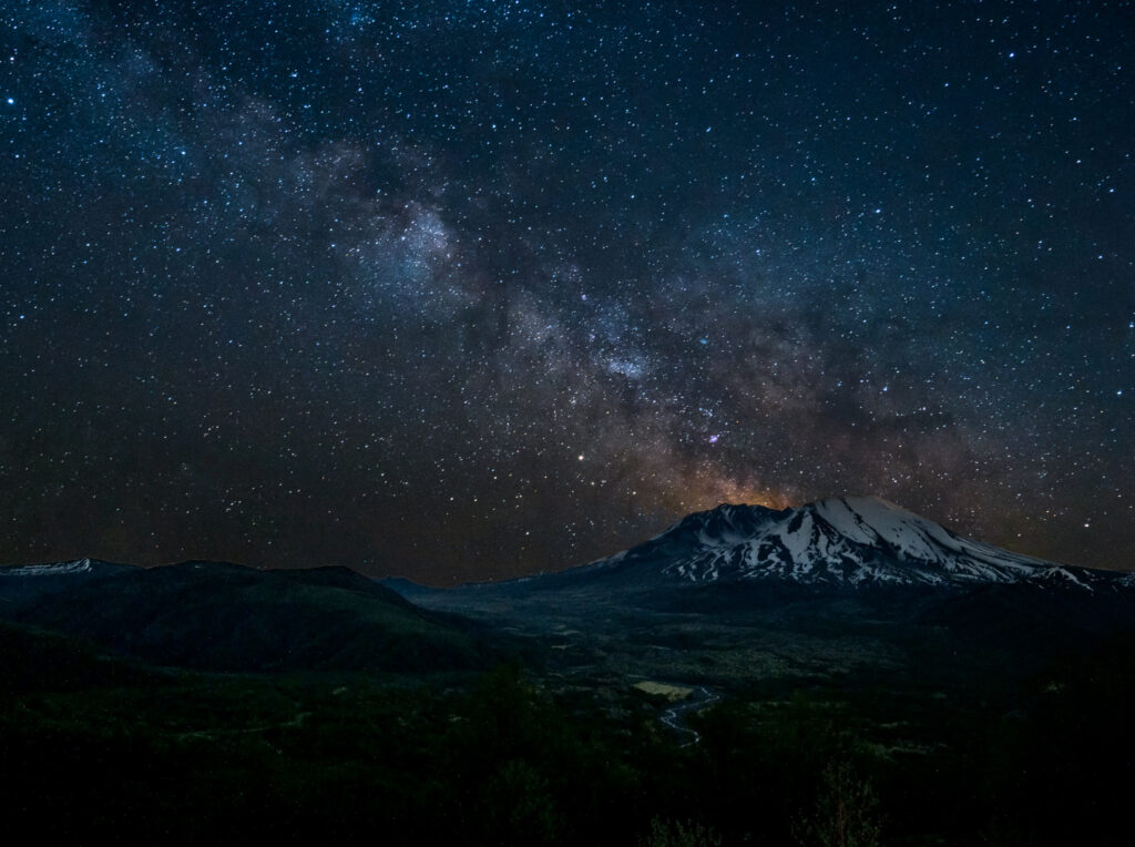 Milky Way at Mount Saint Helens