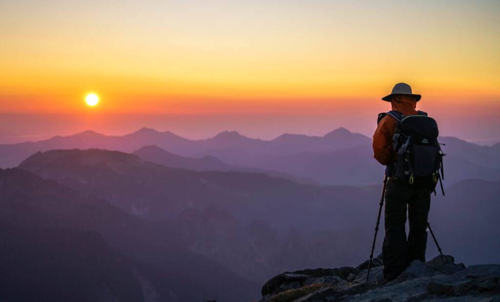 Fremont Lookout Tower Sunset, Mount Raininer National Park