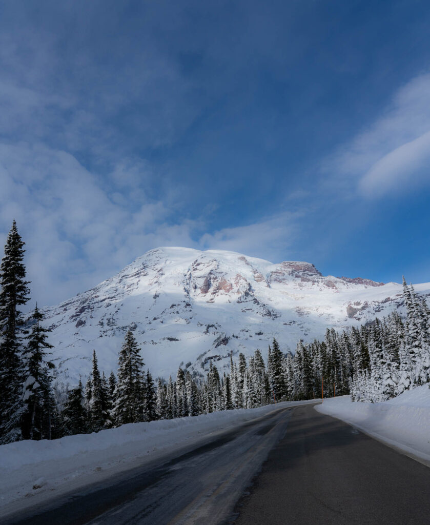 Mount Rainier in the winter