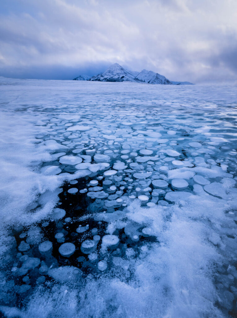 Snow clouds over Abraham Lake