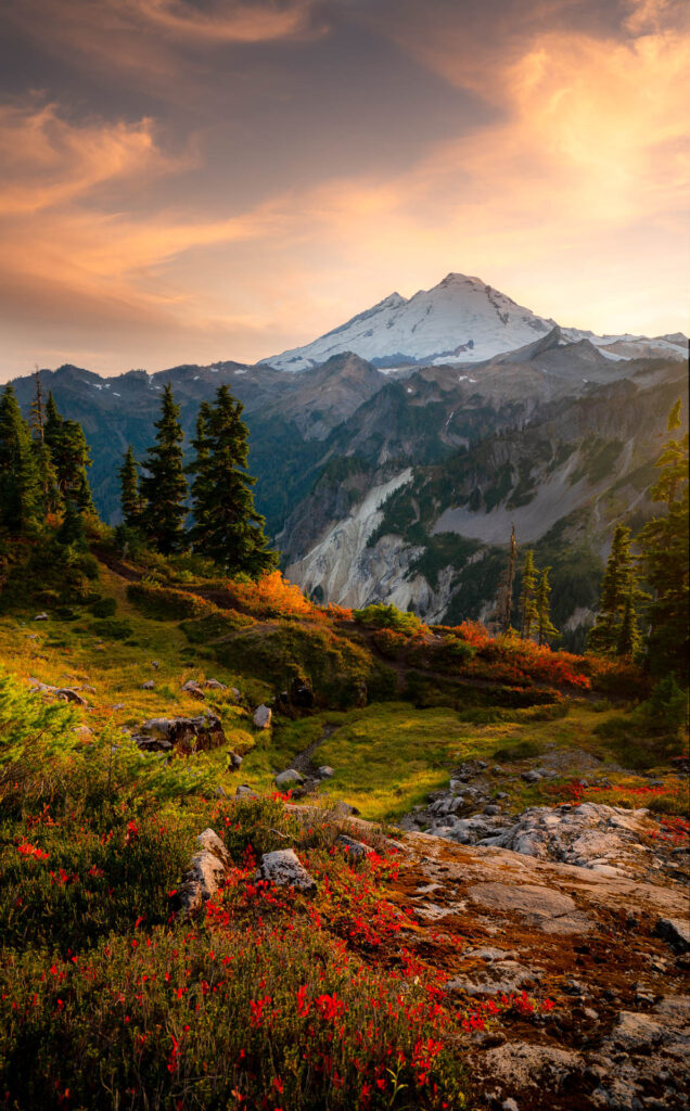 Mt Baker Fall Sunset