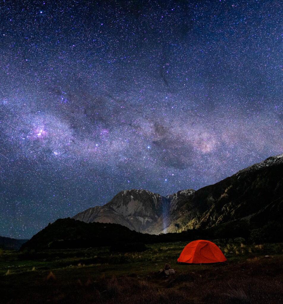 Camping under the galaxy